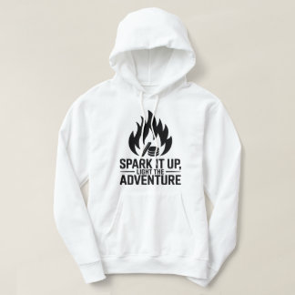 Adventure Campfire Firewood Flame Outdoors Graphic パーカ