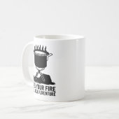Adventure Camping Cooking Fire Graphic Design コーヒーマグカップ (正面左)