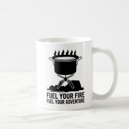 Adventure Camping Cooking Fire Graphic Design コーヒーマグカップ