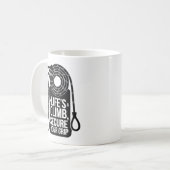 Adventure Climbing Quote Bold Rope Typography コーヒーマグカップ (正面左)