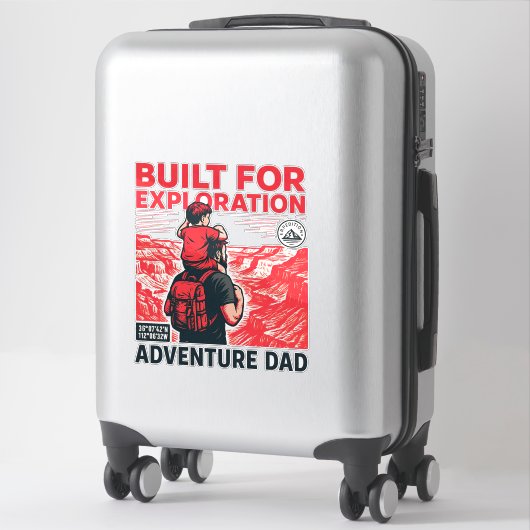Adventure Dad - 探検のために作られた シール (スーツケース)
