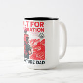 Adventure Dad - 探検のために作られた ツートーンマグカップ (正面右)