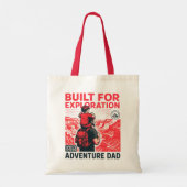 Adventure Dad - 探検のために作られた トートバッグ (裏面)