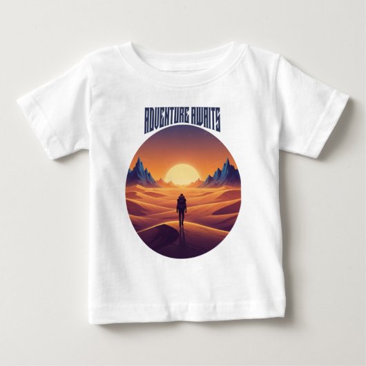 Adventure Desert Tee — Chasing Dunes & Desert Sky ベビーTシャツ (正面)