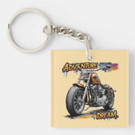 Adventure Dream Ride – Vintage Chopper Motorcycle  キーホルダー