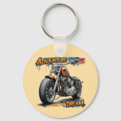 Adventure Dream Ride – Vintage Chopper Motorcycle  キーホルダー (裏面)