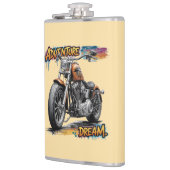 Adventure Dream Ride – Vintage Chopper Motorcycle  フラスク (左)