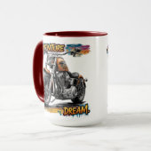 Adventure Dream Ride – Vintage Chopper Motorcycle  マグカップ (正面左)