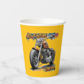 Adventure Dream Ride – Vintage Chopper Motorcycle  紙コップ (裏面)