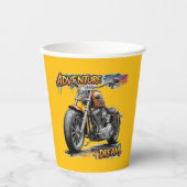Adventure Dream Ride – Vintage Chopper Motorcycle  紙コップ (正面)