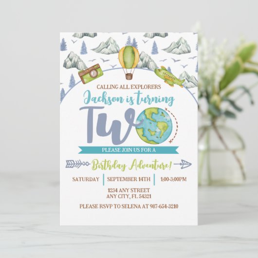 Adventure Explorer 2nd Birthday Invitation 招待状 (スタンド正面)
