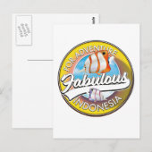 Adventure Fabulous Indonesiaのロゴ ポストカード (正面/裏面)