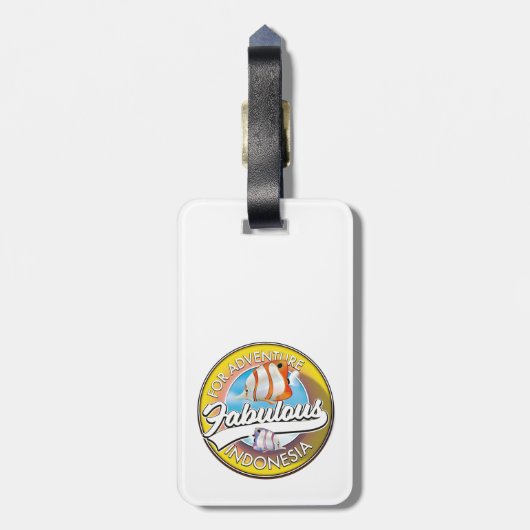 Adventure Fabulous Indonesiaのロゴ ラゲッジタグ (裏面縦)