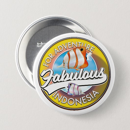 Adventure Fabulous Indonesiaのロゴ 缶バッジ (正面&裏面)