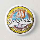 Adventure Fabulous Indonesiaのロゴ 缶バッジ (正面)