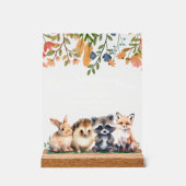 adventure forest animals baby shower welcome  アクリルサイン (正面)