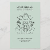 Adventure Guides Hiking & Camping Flyer with QR チラシ (正面)