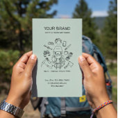 Adventure Guides Hiking & Camping Flyer with QR チラシ