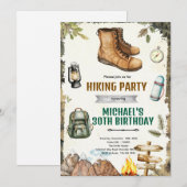 Adventure hiking camping party Invitation 招待状 (正面/裏面)