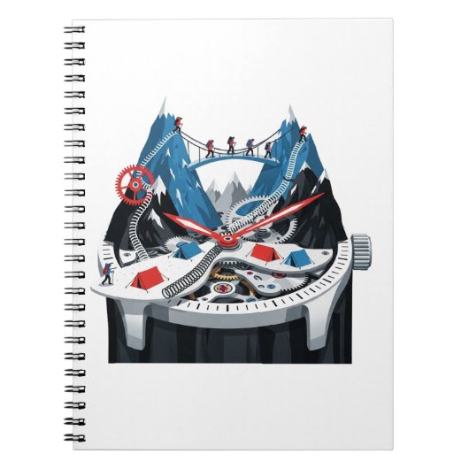 Adventure in Time Mountain Clockノートブック ノートブック (正面)