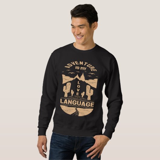 Adventure is My Love Language  Camp Graphic Plus S スウェットシャツ (正面フル)