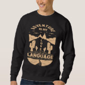 Adventure is My Love Language  Camp Graphic Plus S スウェットシャツ (正面)