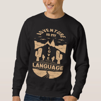Adventure is My Love Language  Camp Graphic Plus S スウェットシャツ