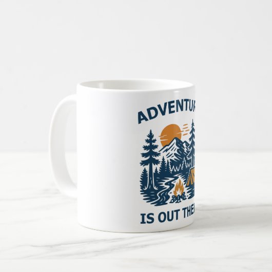 Adventure is out there コーヒーマグカップ (正面左)