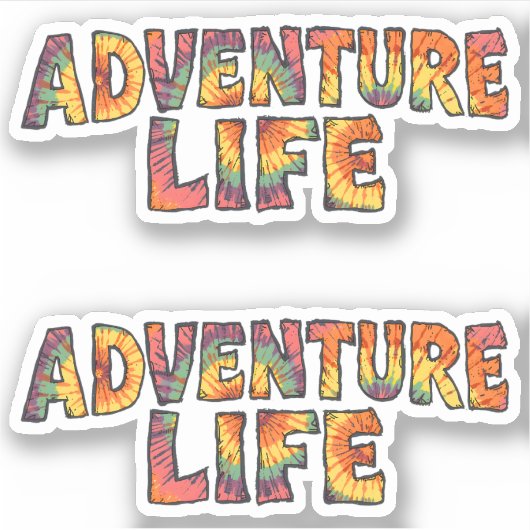 Adventure Life | Tie Dye Explore More Hiker 2pc シール (正面)