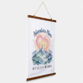 Adventure Mom Mountain Wall Tapestry 吊り下げ型タペストリー (傾斜あり)