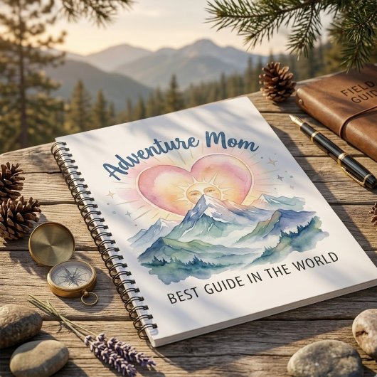 Adventure Mom Watercolor Mountain Journal ノートブック