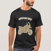 Adventure Motorcycle Biker Off Road Rider Camoufla Tシャツ (正面)