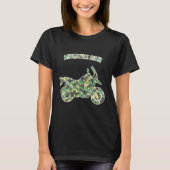 Adventure Motorcycle Biker Off Road Rider Camoufla Tシャツ (正面)