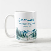 Adventure Mountain Graduate Gift  コーヒーマグカップ (左)