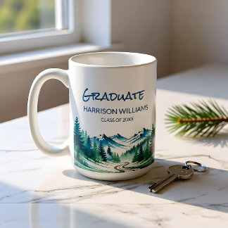 Adventure Mountain Graduate Gift  コーヒーマグカップ