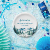 Adventure Mountain Graduation Party Decor ペーパープレート (パーティー)