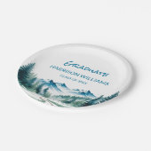 Adventure Mountain Graduation Party Decor ペーパープレート (アングル)