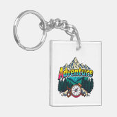 Adventure Mountain – Outdoor Hiking Nature Design  キーホルダー (正面左)