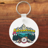 Adventure Mountain – Outdoor Hiking Nature Design  キーホルダー (正面)