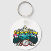 Adventure Mountain – Outdoor Hiking Nature Design  キーホルダー (裏面)