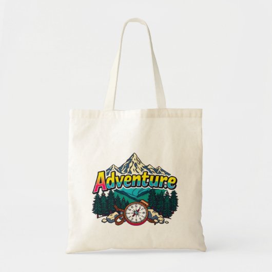 Adventure Mountain – Outdoor Hiking Nature Design  トートバッグ (正面)