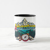 Adventure Mountain – Outdoor Hiking Nature Design  マグカップ (中央)