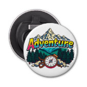 Adventure Mountain – Outdoor Hiking Nature Design  栓抜き (正面)