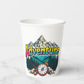 Adventure Mountain – Outdoor Hiking Nature Design  紙コップ (裏面)