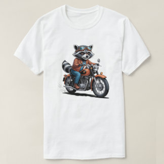 Adventure Raccoon Biker Classic Motorcycle Graphic Tシャツ