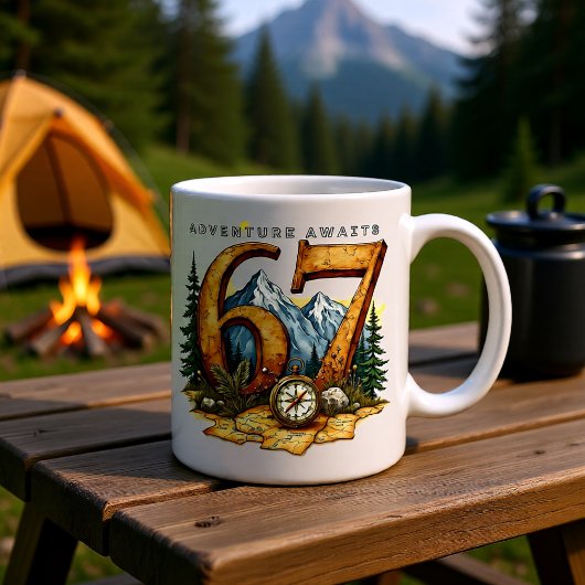 Adventure Retirement 67 Mug – Travel & Outdoors ツートーンマグカップ