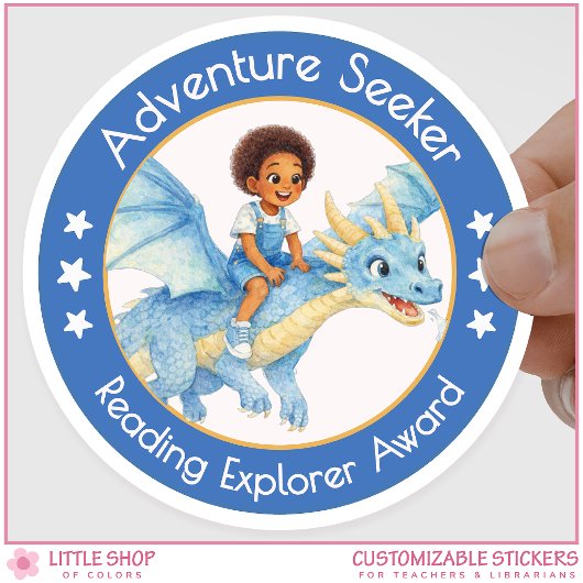 Adventure Seeker Teacher Reading Explorer Award ラウンドシール