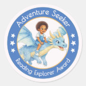 Adventure Seeker Teacher Reading Explorer Award ラウンドシール (正面)