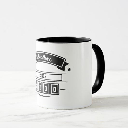 Adventure Since [Year] Custom Coffee  マグカップ (正面右)