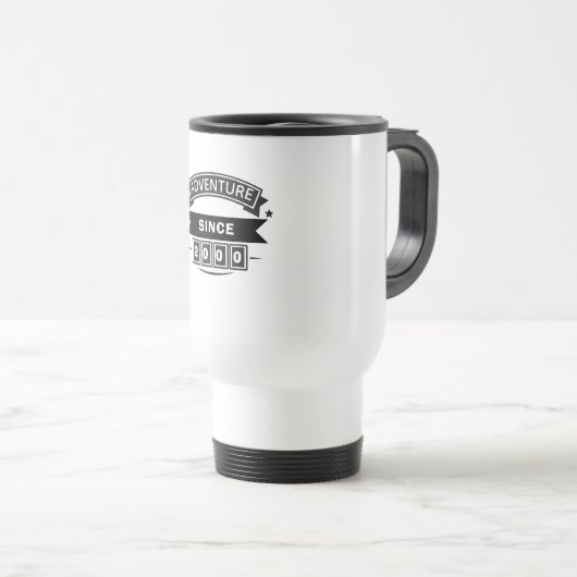 Adventure Since [Year] Custom Thermal Travel Mug トラベルマグ (正面右)